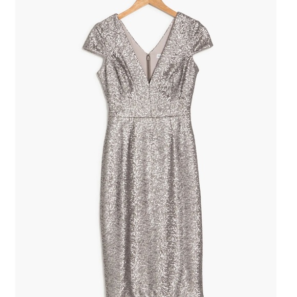Dress the Population BNWT Elegant Gold Sequin Dress Sz xs - Picture 3 of 7